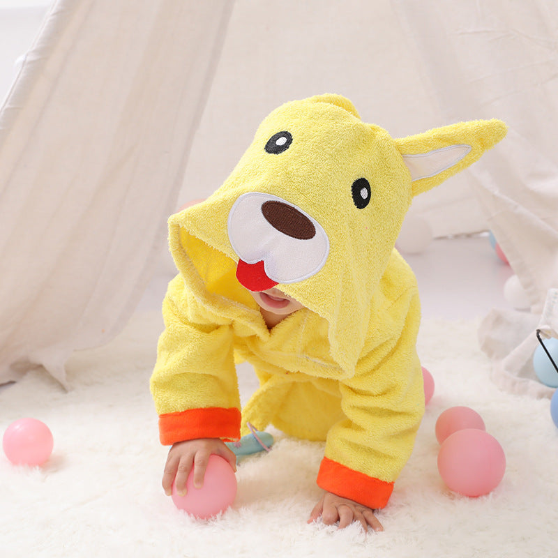 Cartoon Cute Animal  Bathrobes Baby Hooded