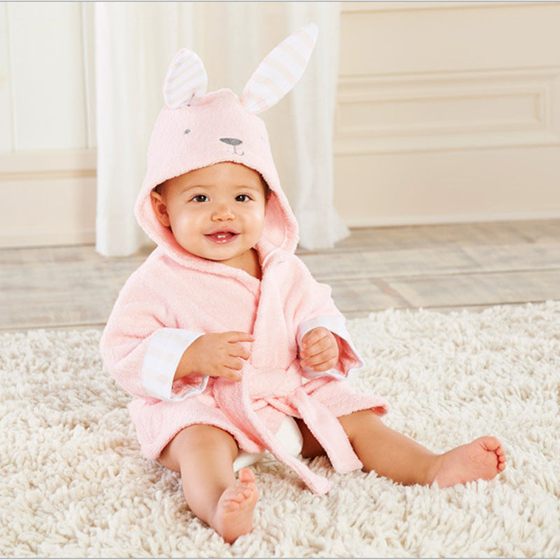 Cartoon Cute Animal  Bathrobes Baby Hooded